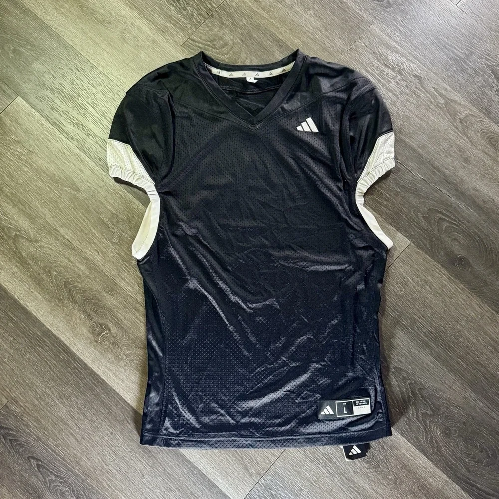 Adidas Football‎ Jersey Mens L Black Press Coverage Mesh Breathable Practice